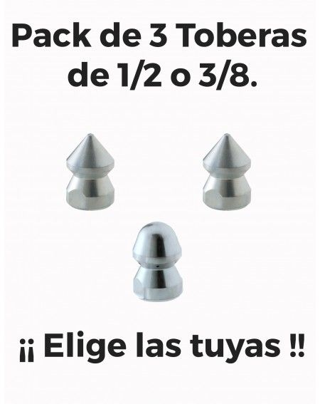 3 Toberas clásicas de 1/2 o 3/8