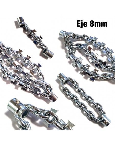 Cadenas limpiadoras para maquina resinado - Eje 8mm